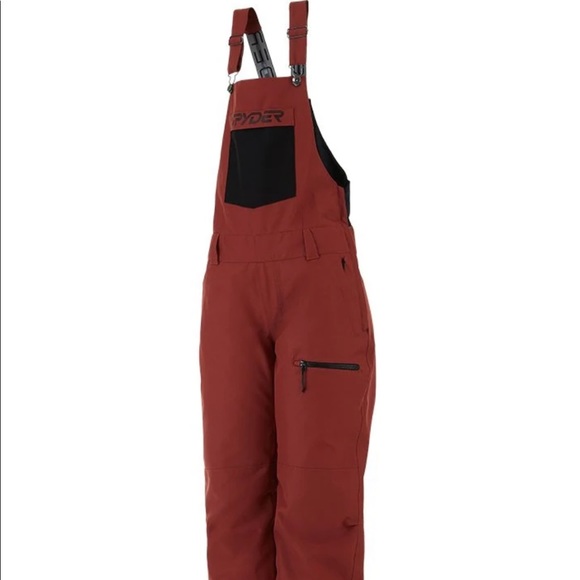 NWT Spyder Bib Snowpants Terrain Dark Rose S - Picture 2 of 7